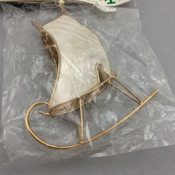 Shell Figure Skate Christmas Ornament Fits Over Bulb Cover Old Fashioned - Picture 4 of 16